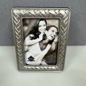 Fetco Braided Silver Picture Photo Frame 3.5”x 5”